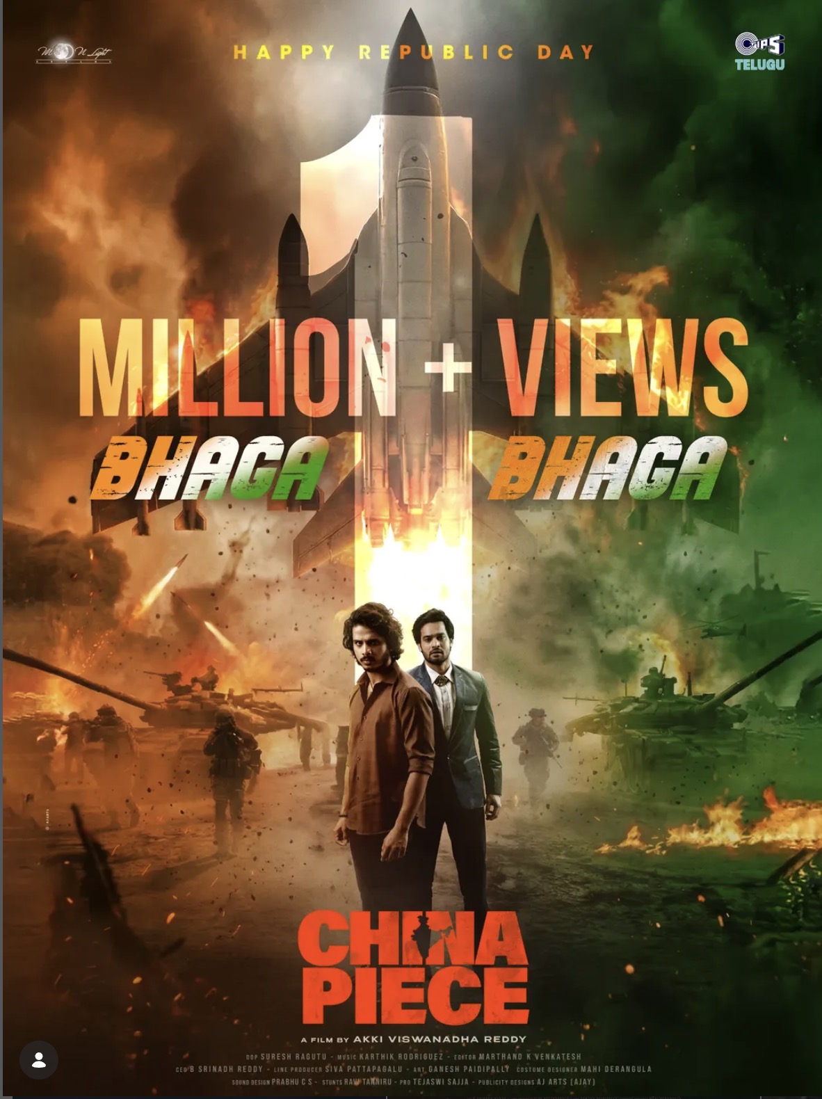 Bhaga Bhaga crosses 1 million views — Republic Day poster for the Secret Soldier song